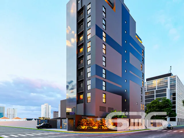 Apartamentos com sacada e churrasqueira em prédio